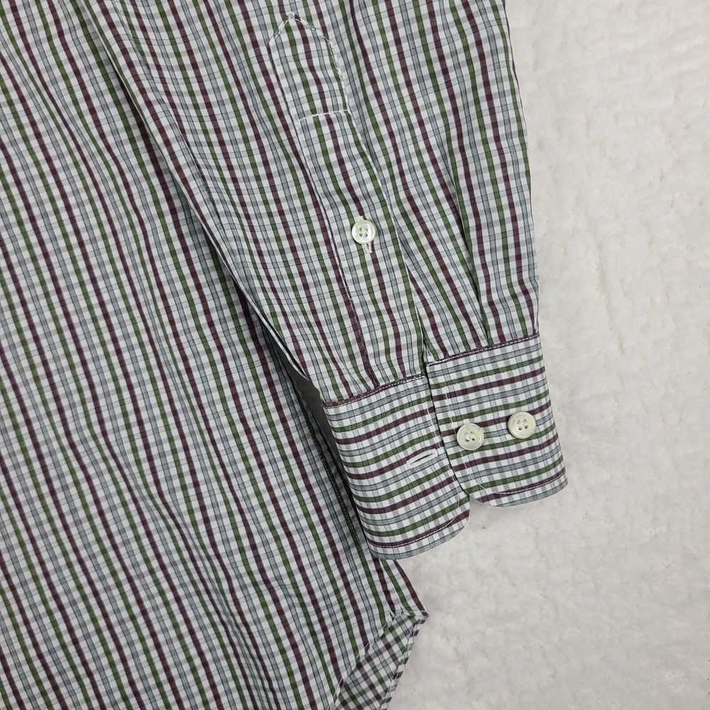 Brioni Dress‎ Shirt Mens Medium Multi Color Plaid Check 100% Cotton Button Up - Picture 3 of 13